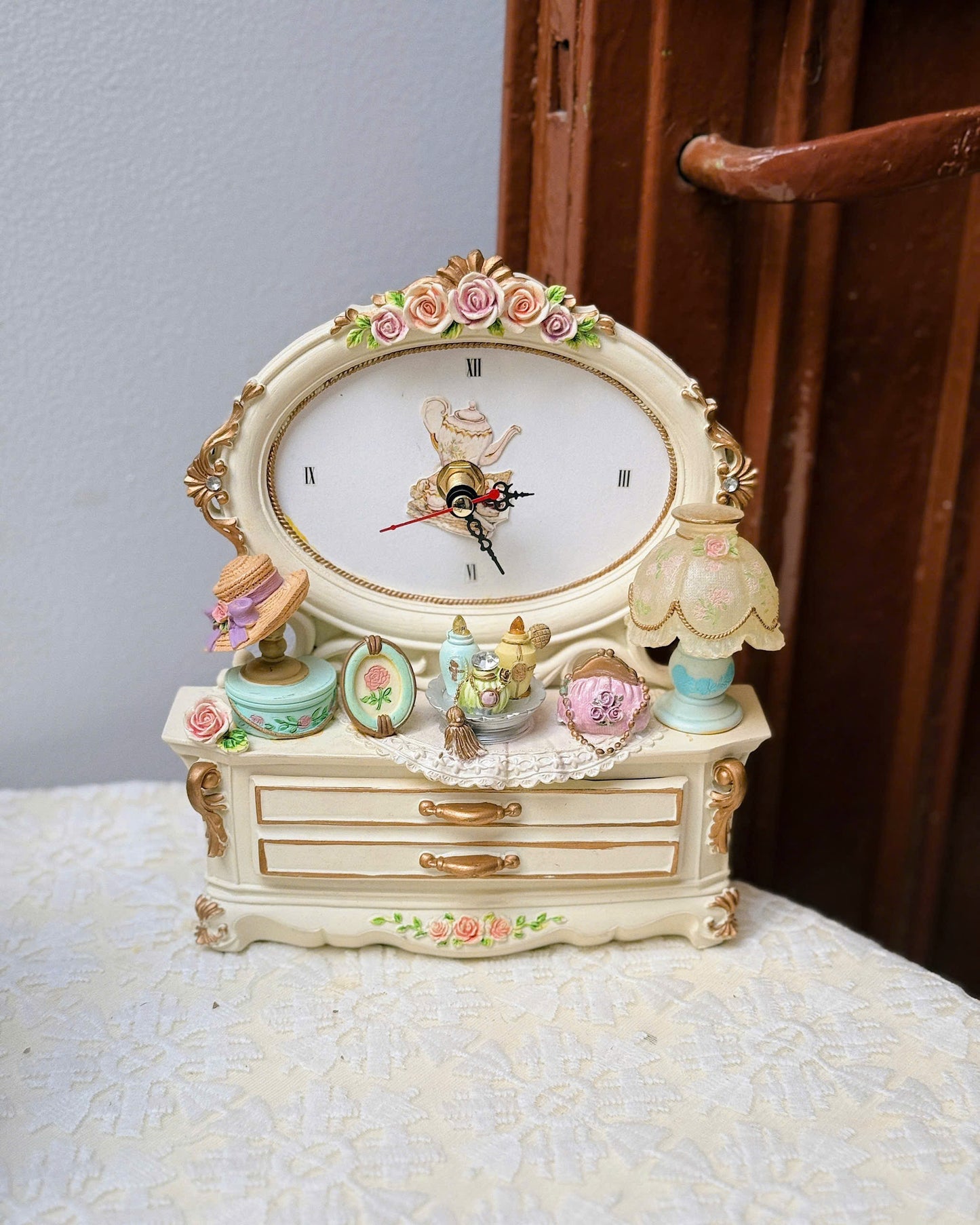 Vintage Dressing Table Shaped Clock