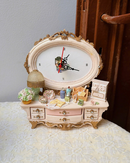 Vintage Dressing Table Shaped Clock