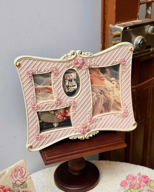 Vintage Pink Collage Frame