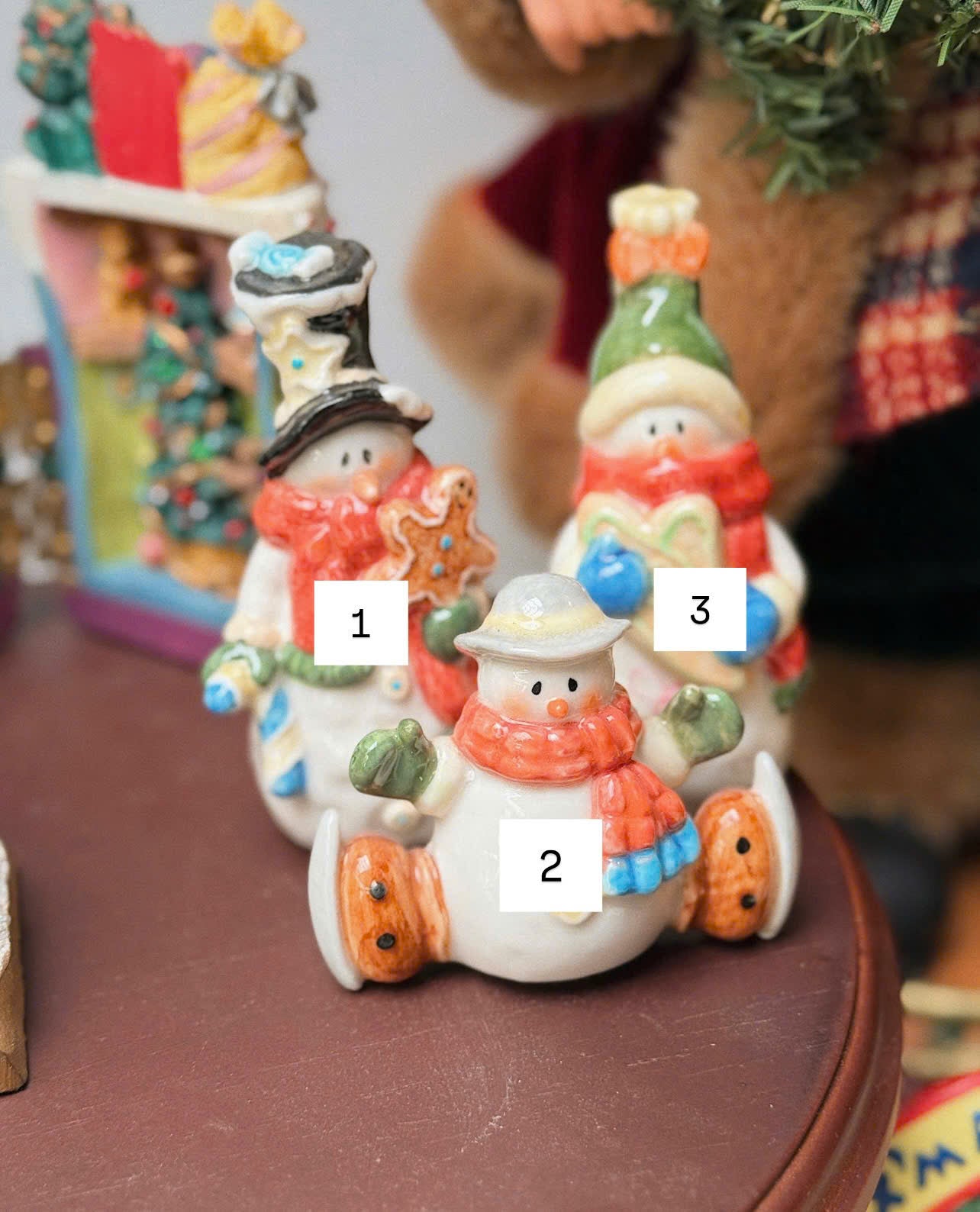 Ceramic Snowman Statue