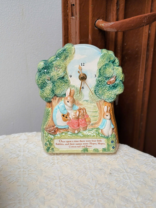 Enesco Peter Rabbit Ceramic Clock