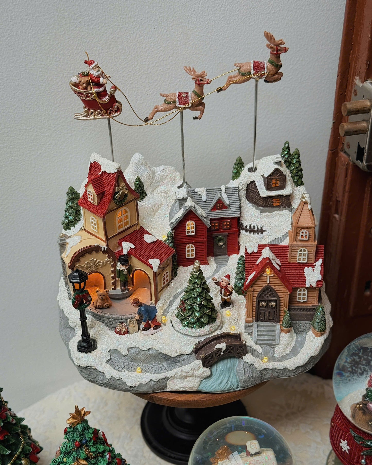 Christmas Village Music Box Figure