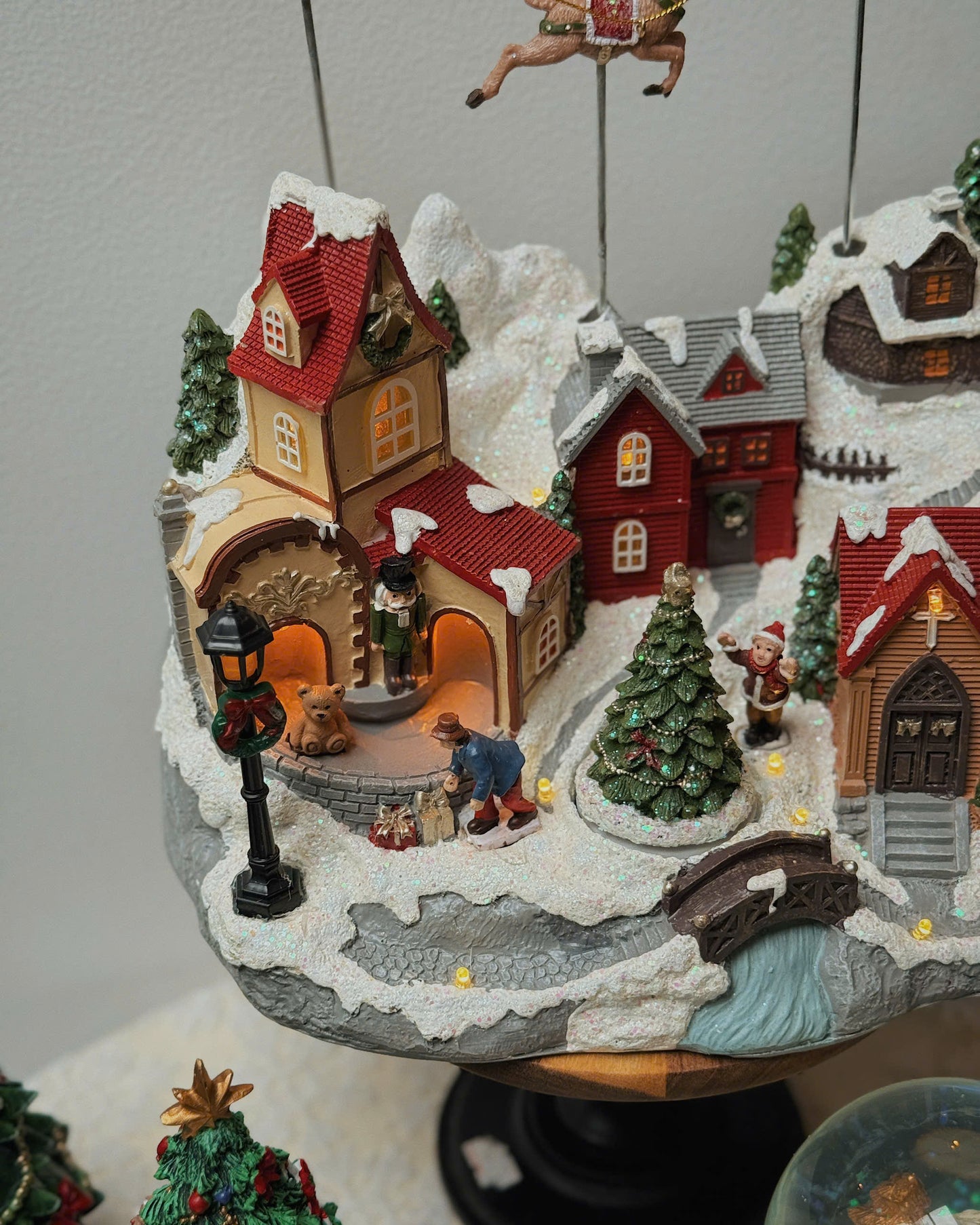 Christmas Village Music Box Figure