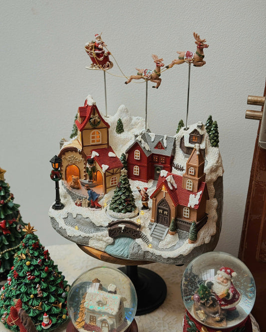 Christmas Village Music Box Figure