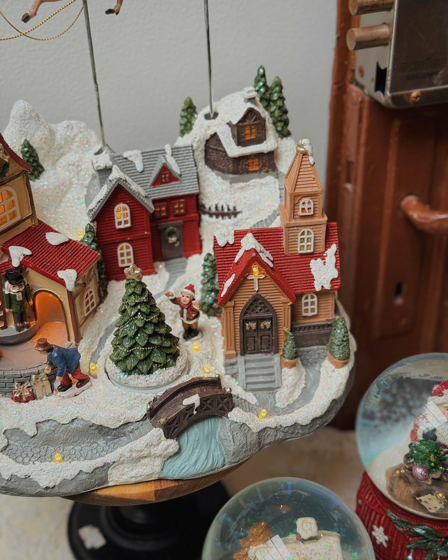 Christmas Village Music Box Figure