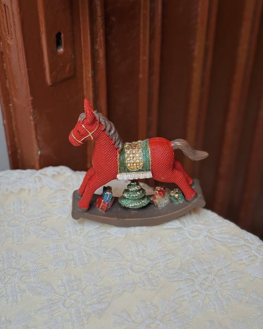 Red Christmas Rocking Horse