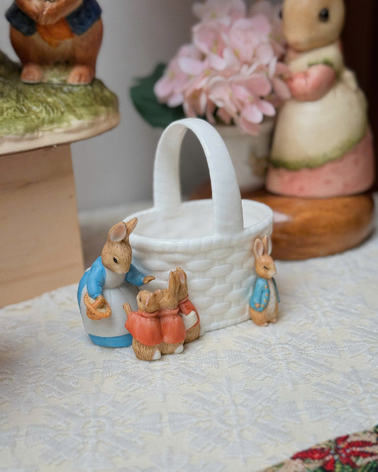Peter Rabbit Handmade Porcelain Basket - Kato Kogei