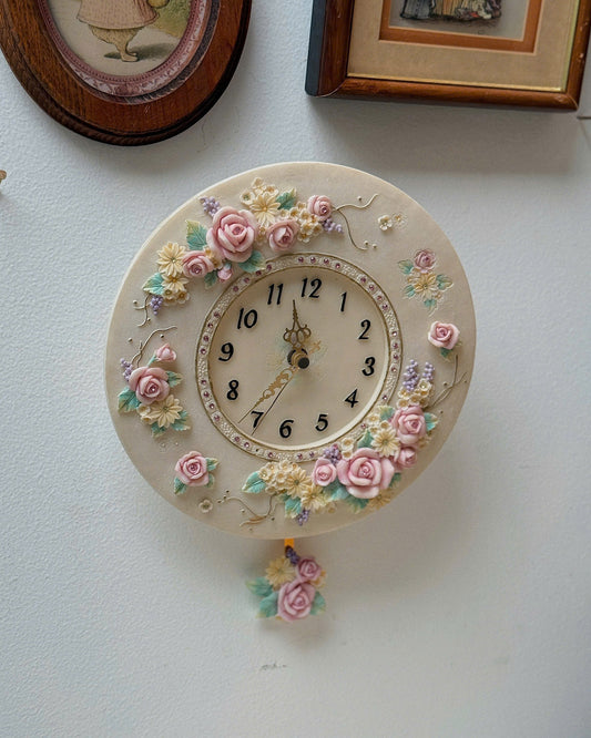 Vintage Floral Clock 💐✨