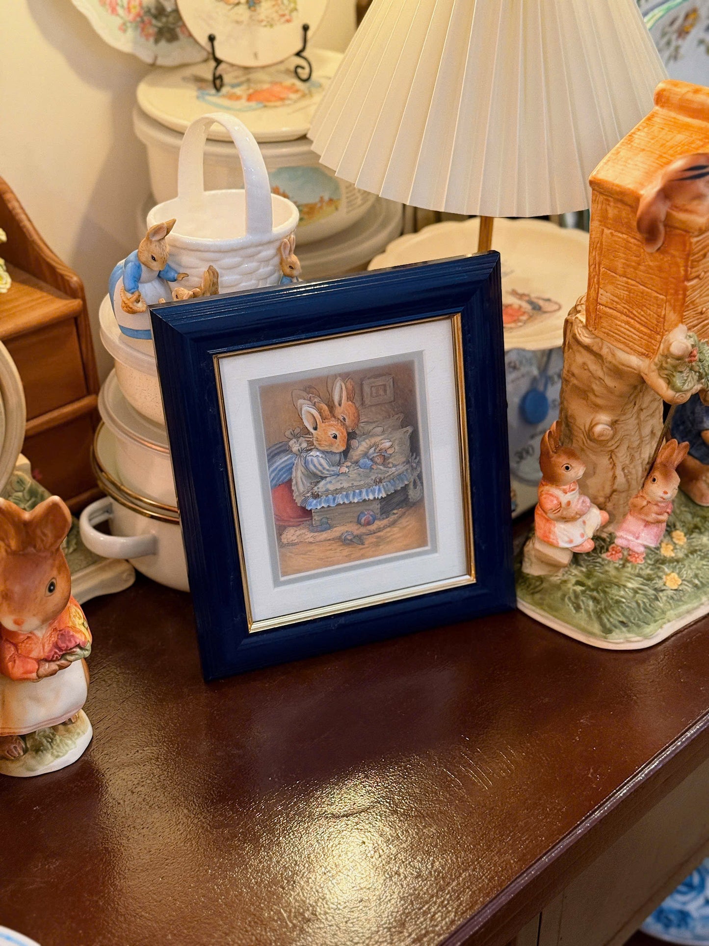 Vintage Foxwood Tales Paper Tole Wooden Frame