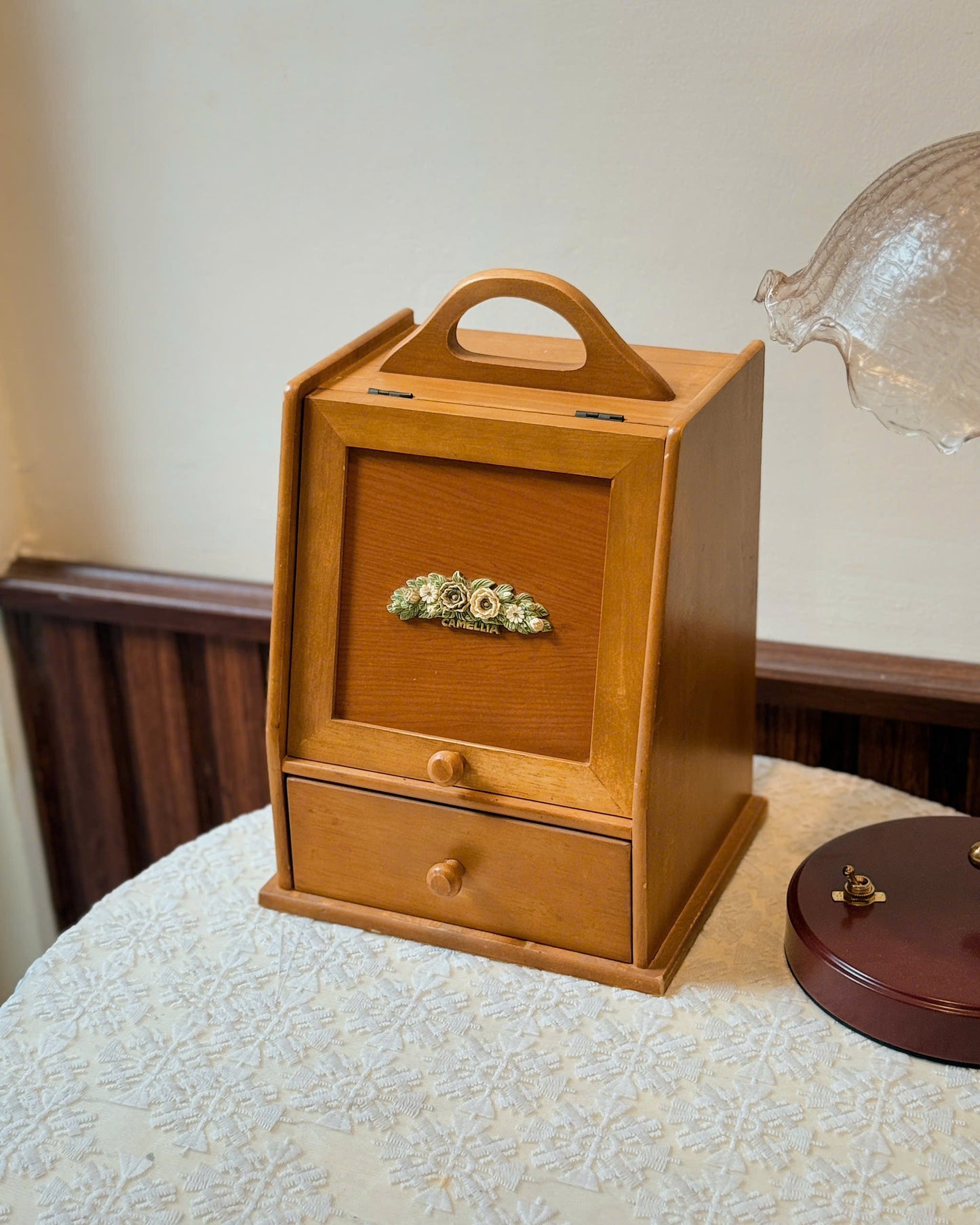 Vintage Wooden Jewelry Cabinet