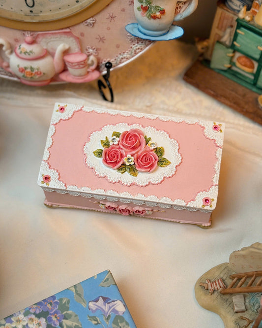 Vintage Rose Trinket Box