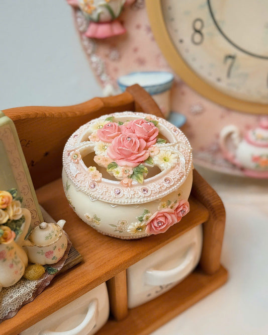 Vintage Floral Trinket Box