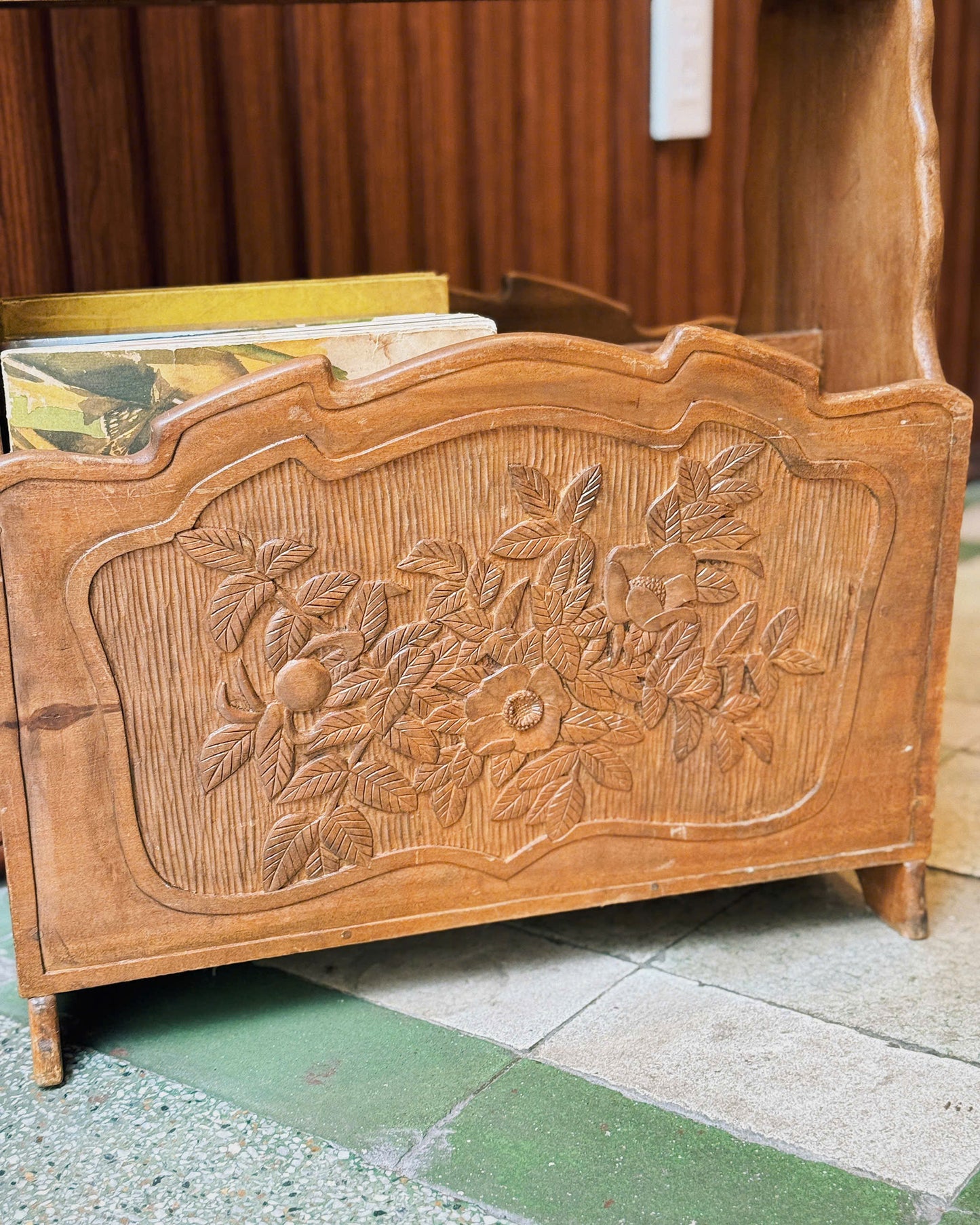 Vintage Wooden Book Shelf