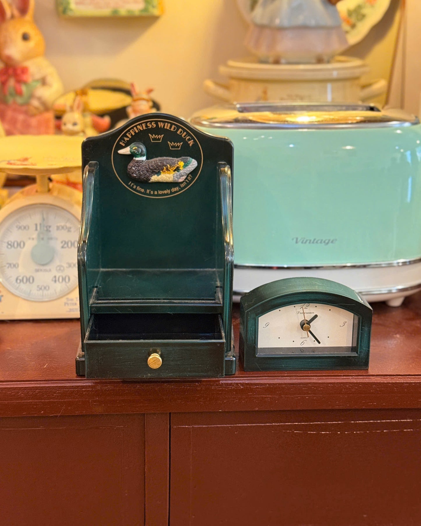 Wild Duck Vintage Table Clock
