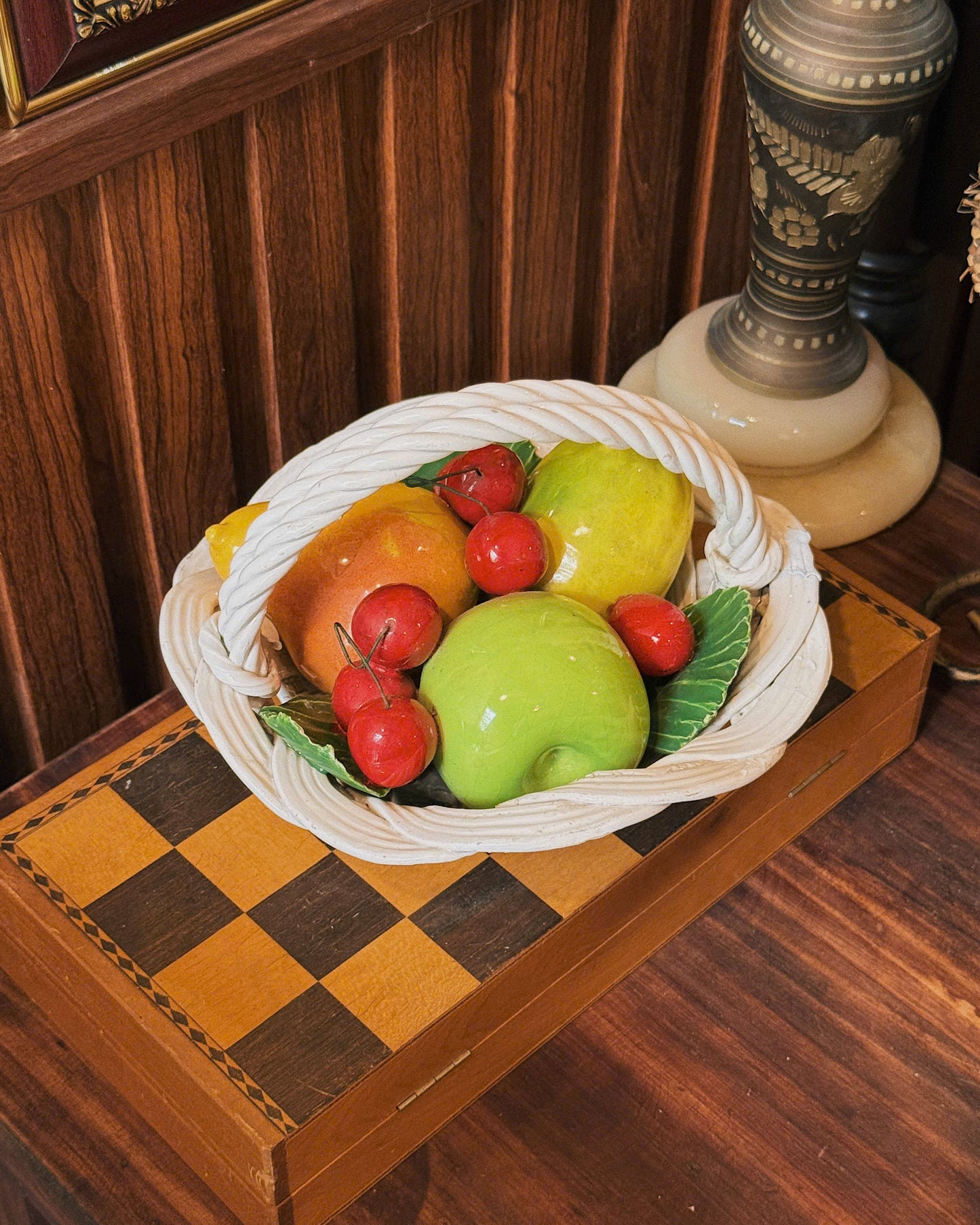 Vintage Ceramic Fruit Basket