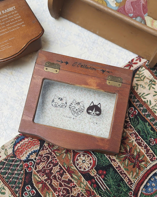 Cat Pattern Wooden Box
