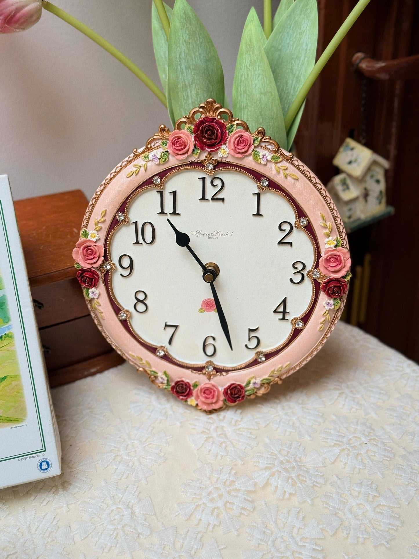 Grace & Rachel House Roses Shaped Wall Clock