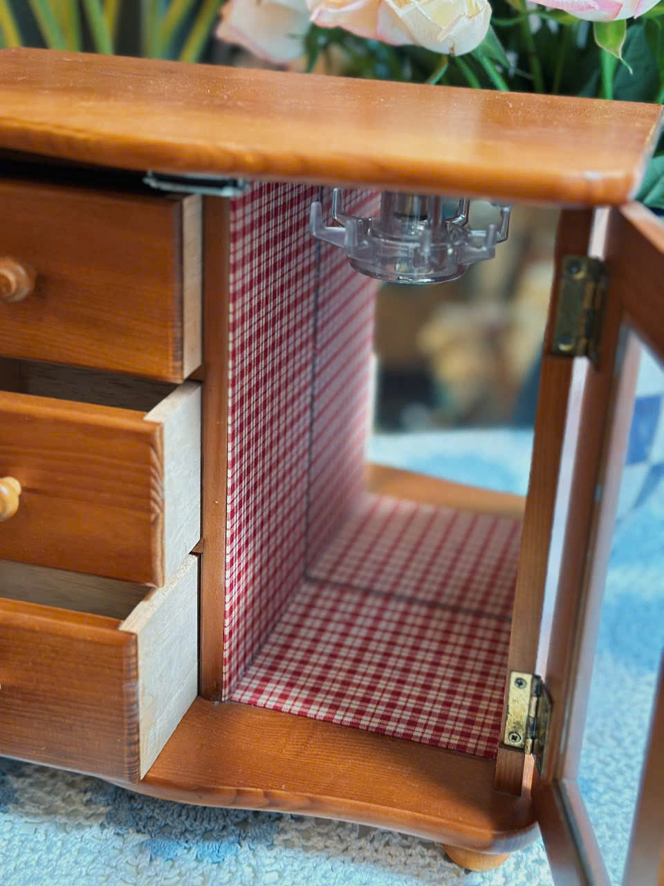 Vintage Wooden Jewelry Cabinet