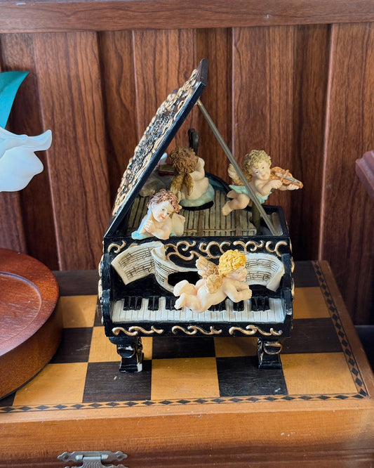 Vintage Angel Piano Music Box