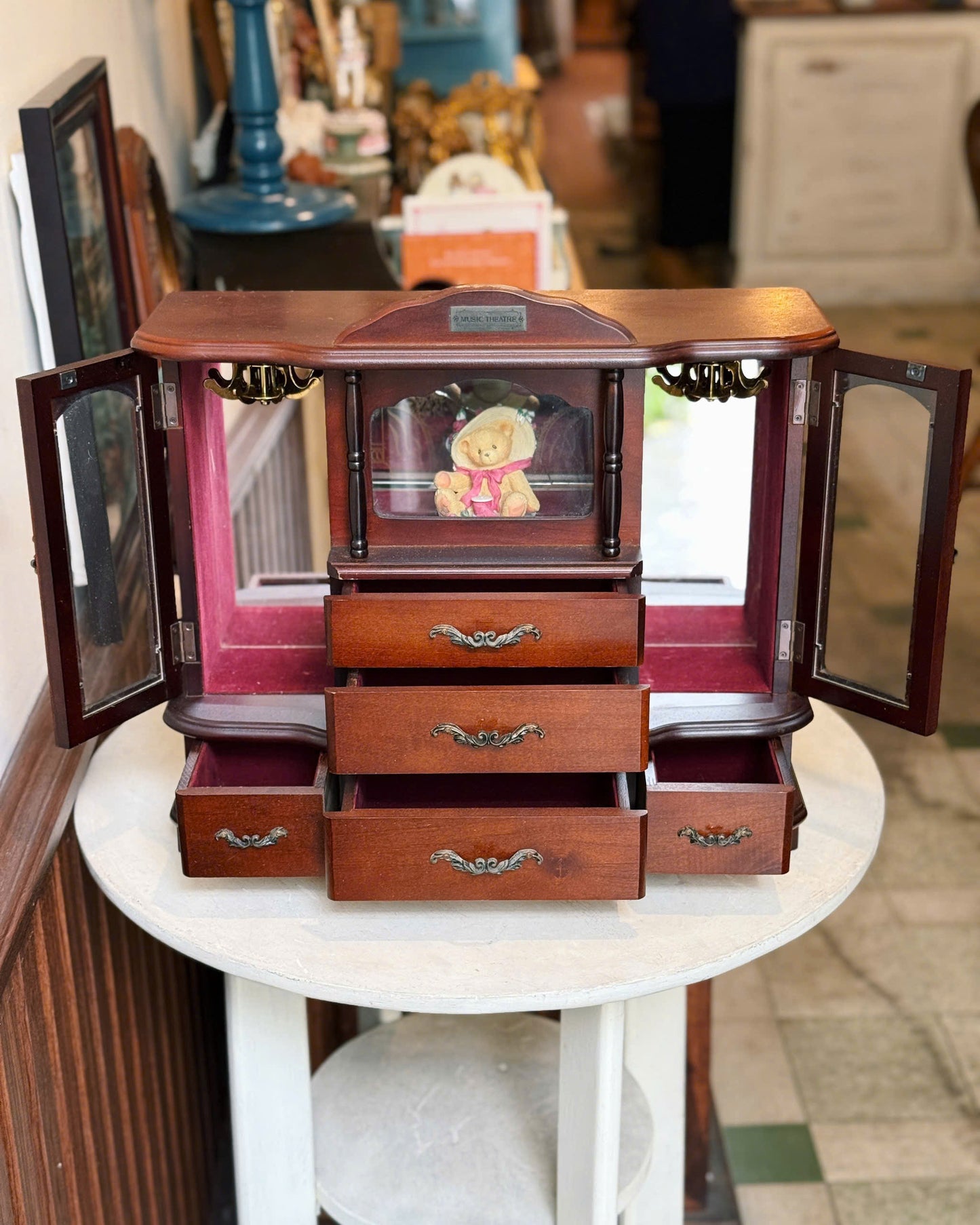 Antique-style Wooden Drawer Storage Box
