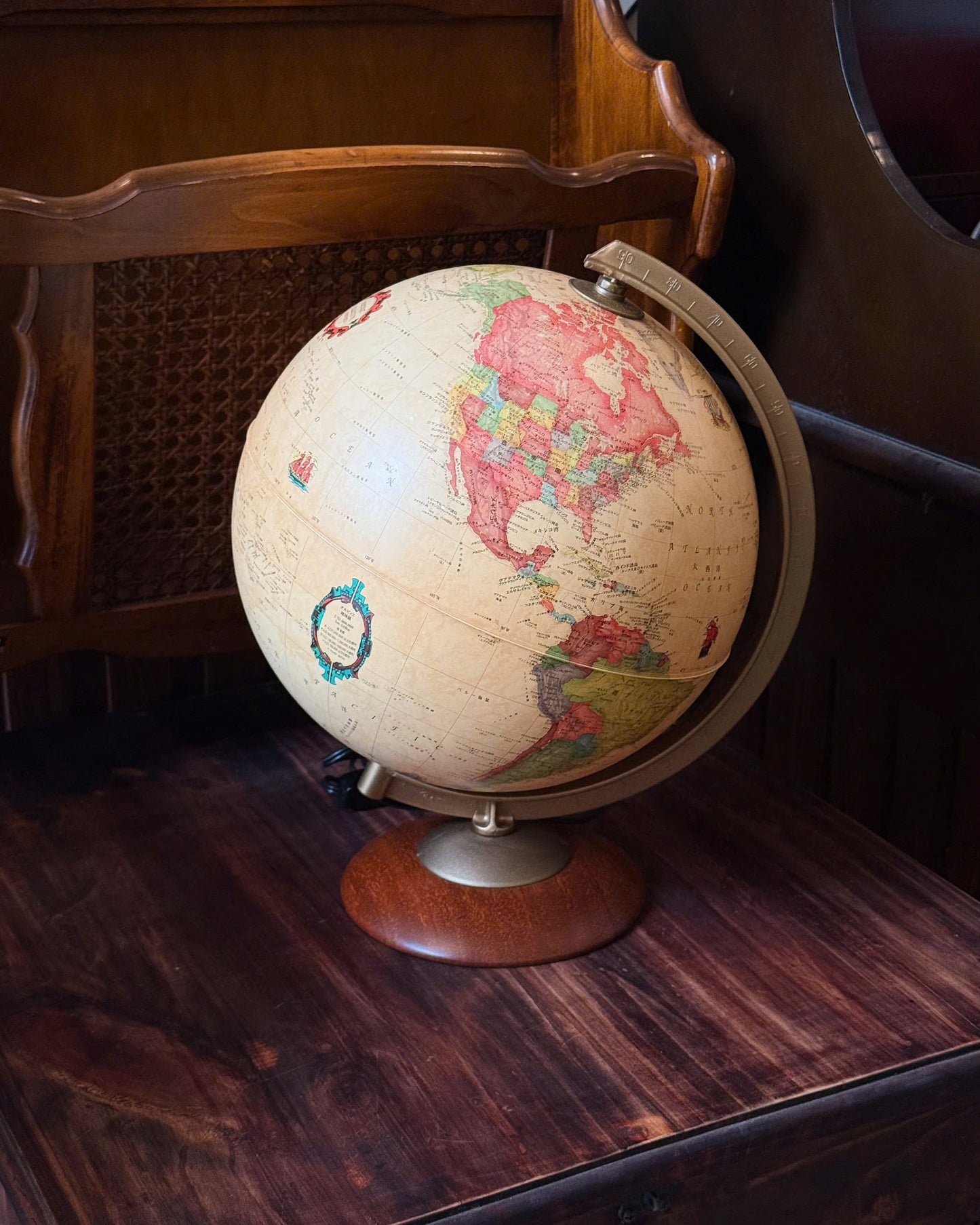 Vintage Explorer Globe