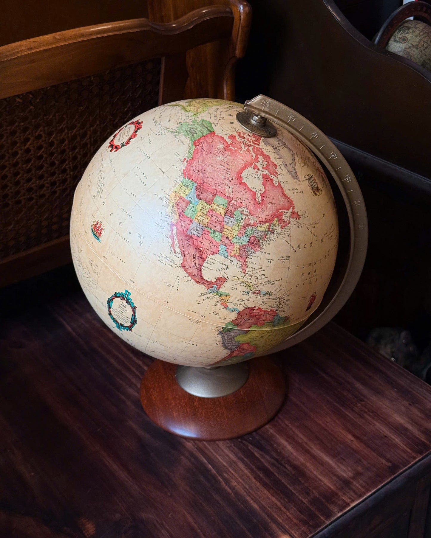 Vintage Explorer Globe