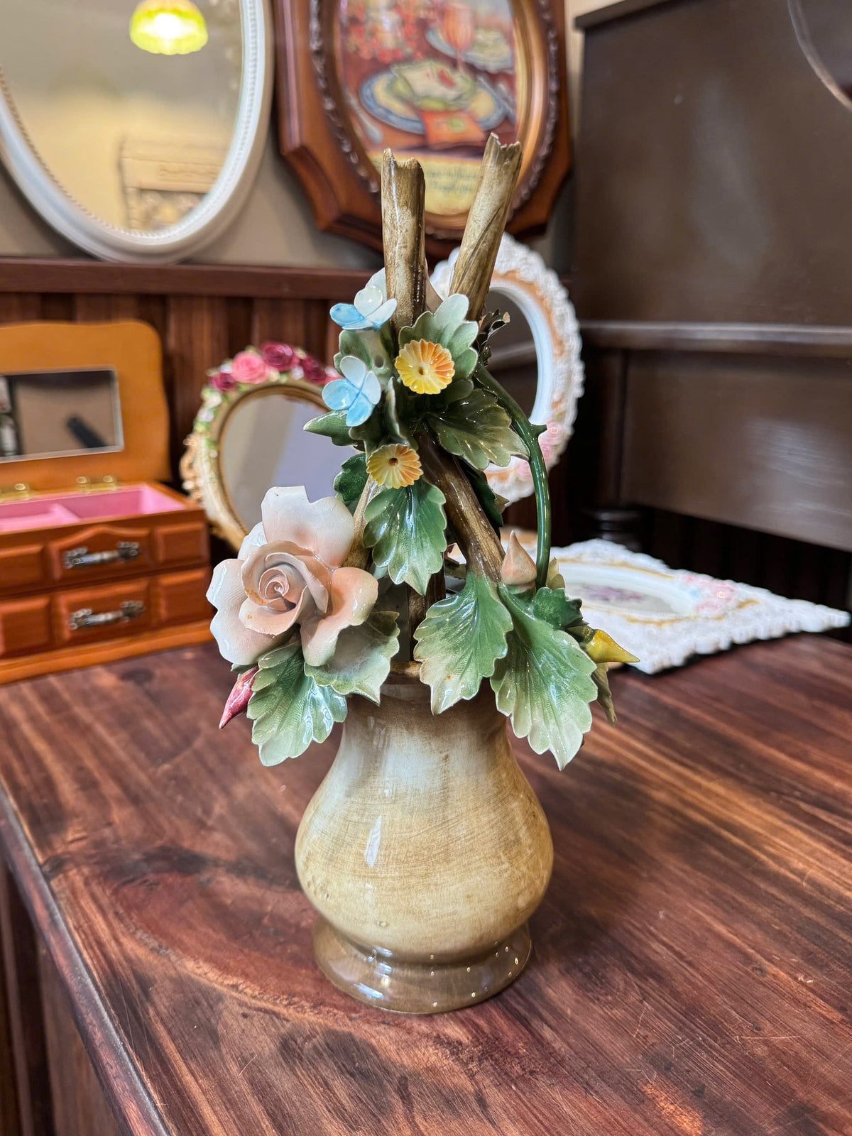 Vintage Floral Vase