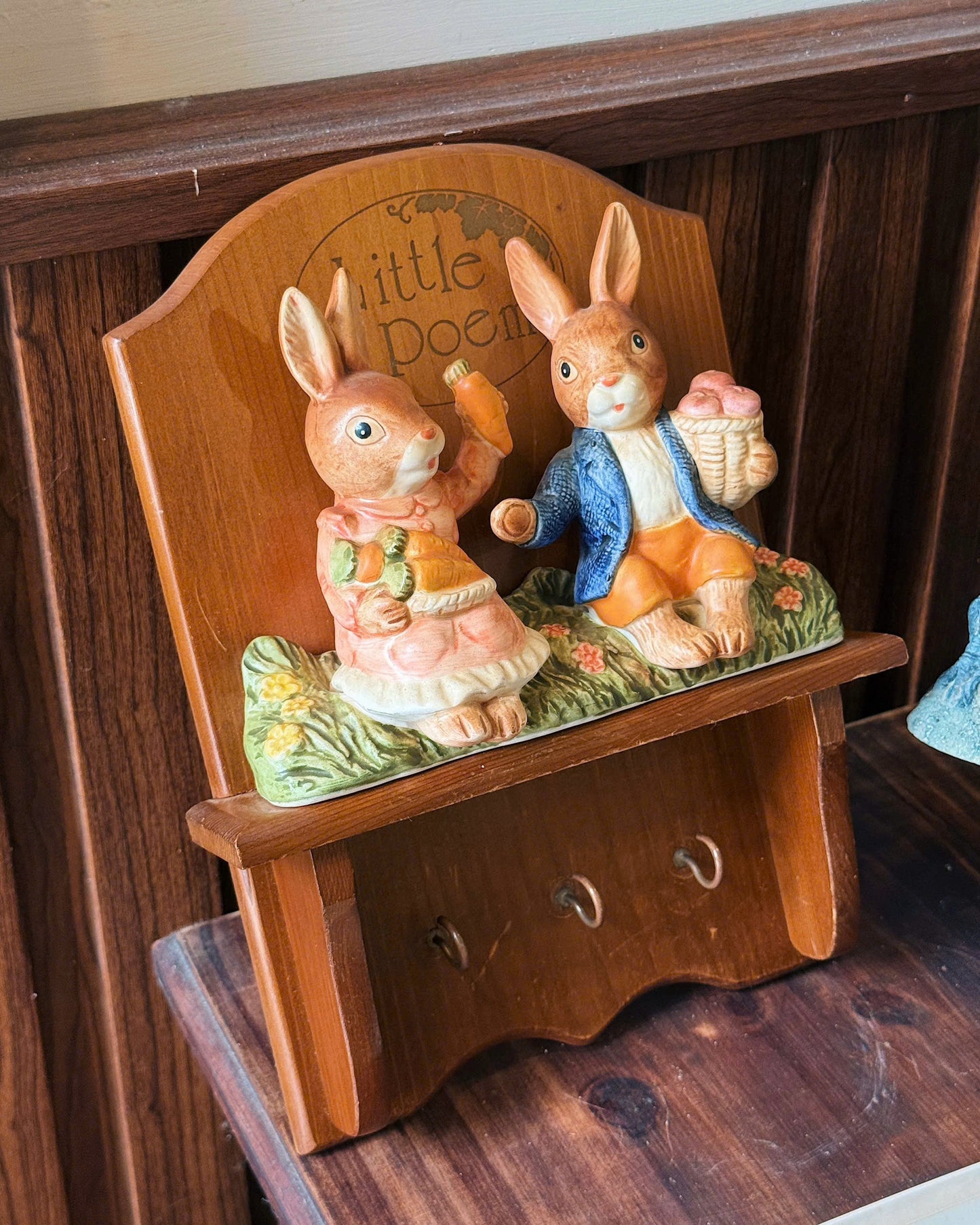 Vintage Bunny Key Hanger
