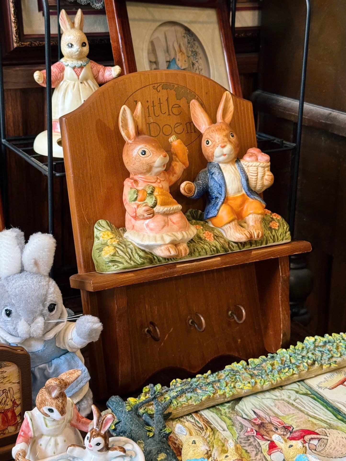 Vintage Bunny Key Hanger