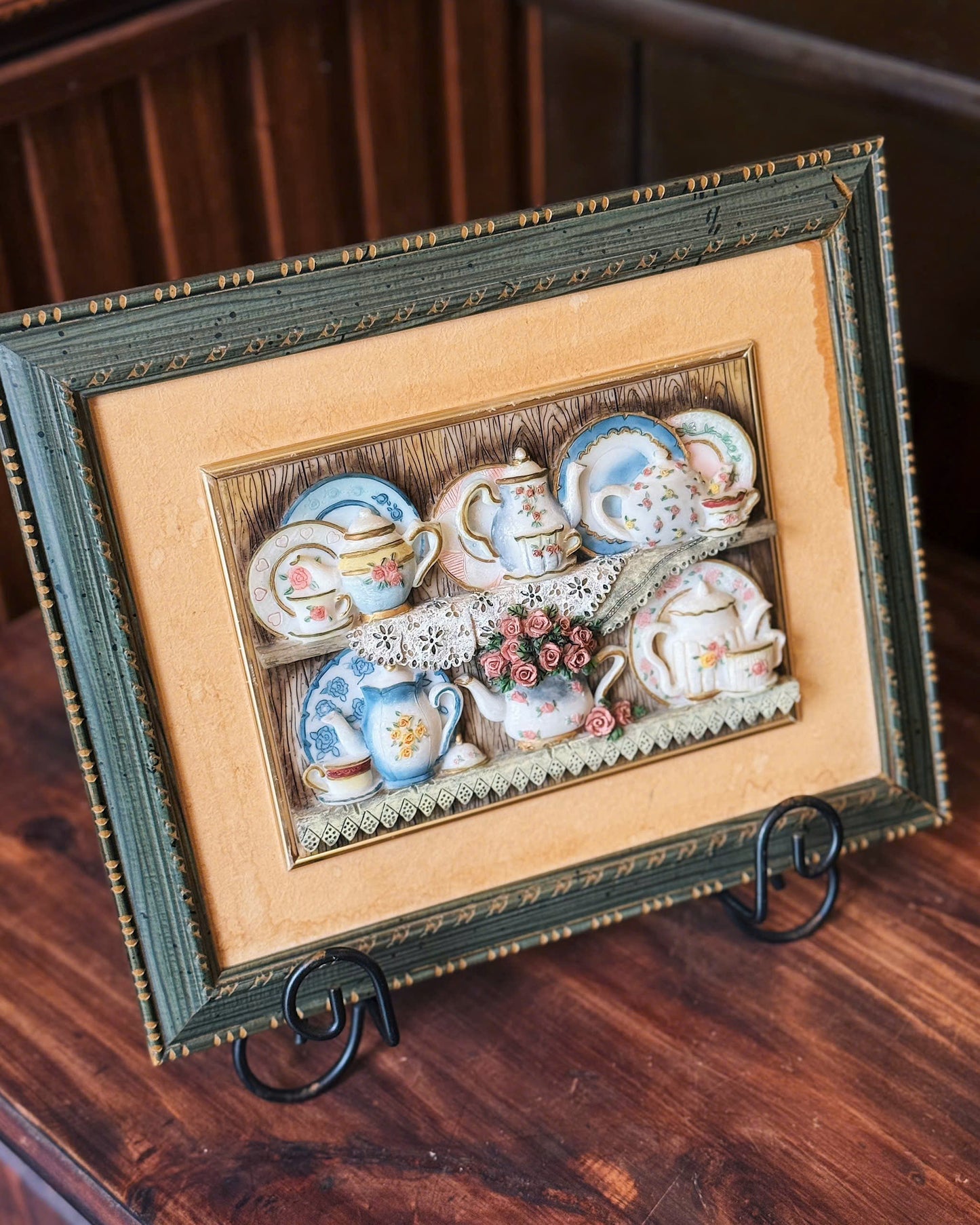 Floating Frame Featuring A Tea Set Design