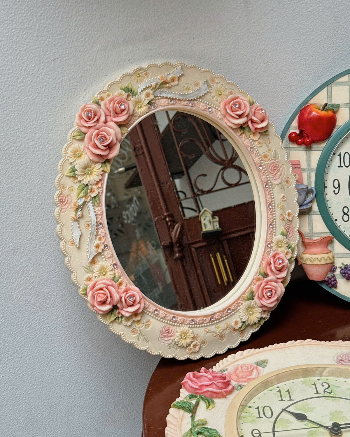 Romantic Floral Decorative Mirror
