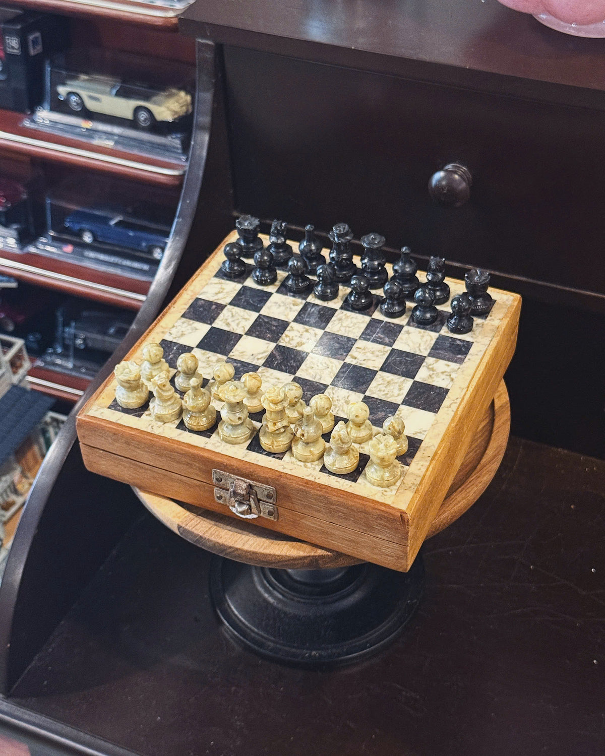 Vintage Carved Chess Set