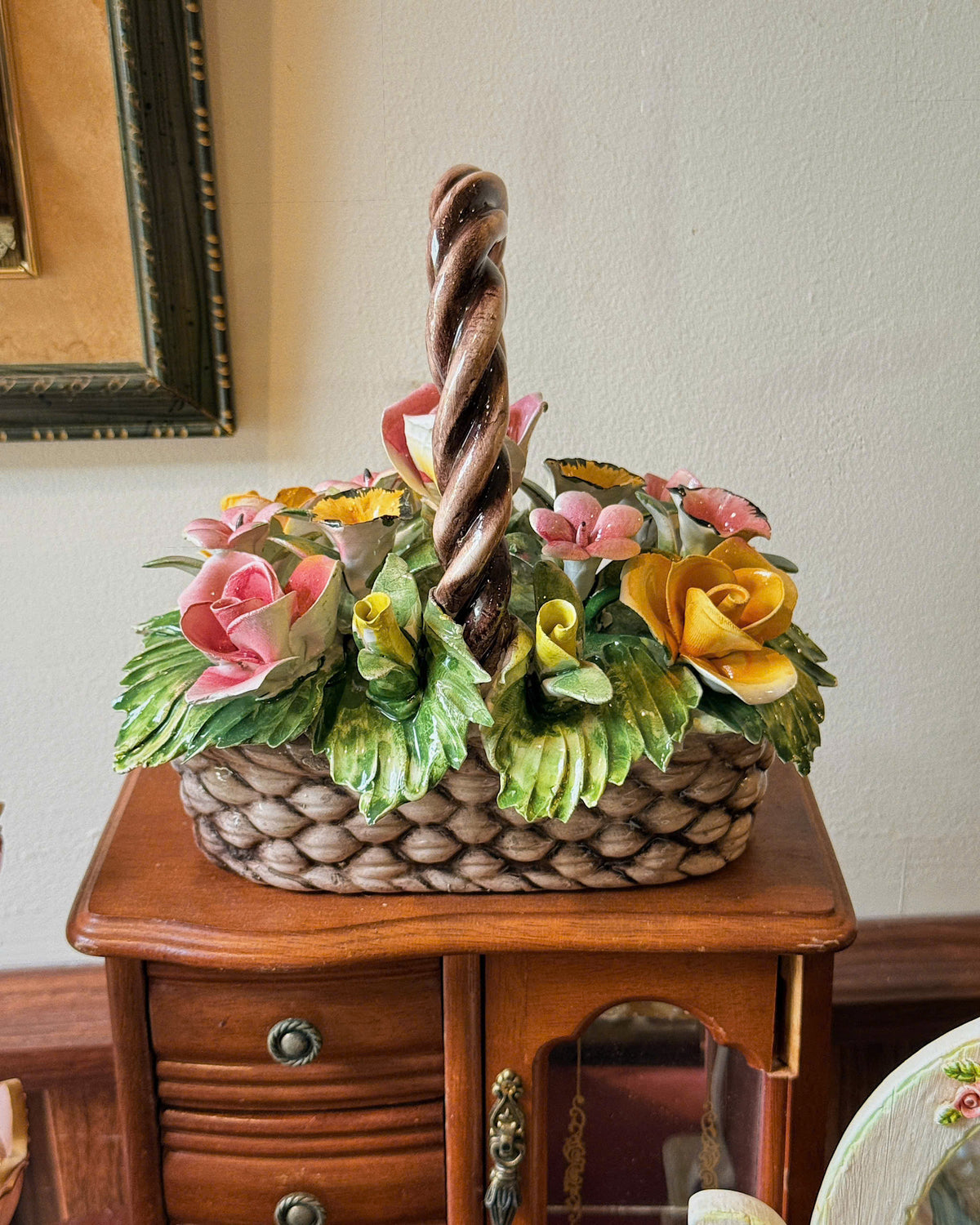 Vintage Bloom Basket