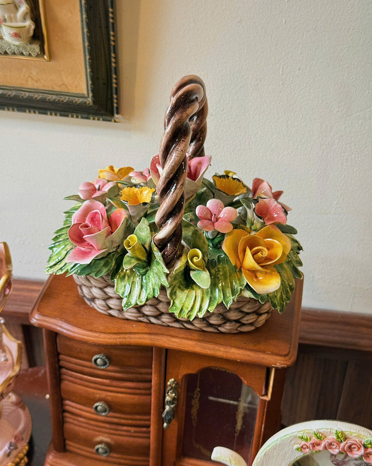 Vintage Bloom Basket
