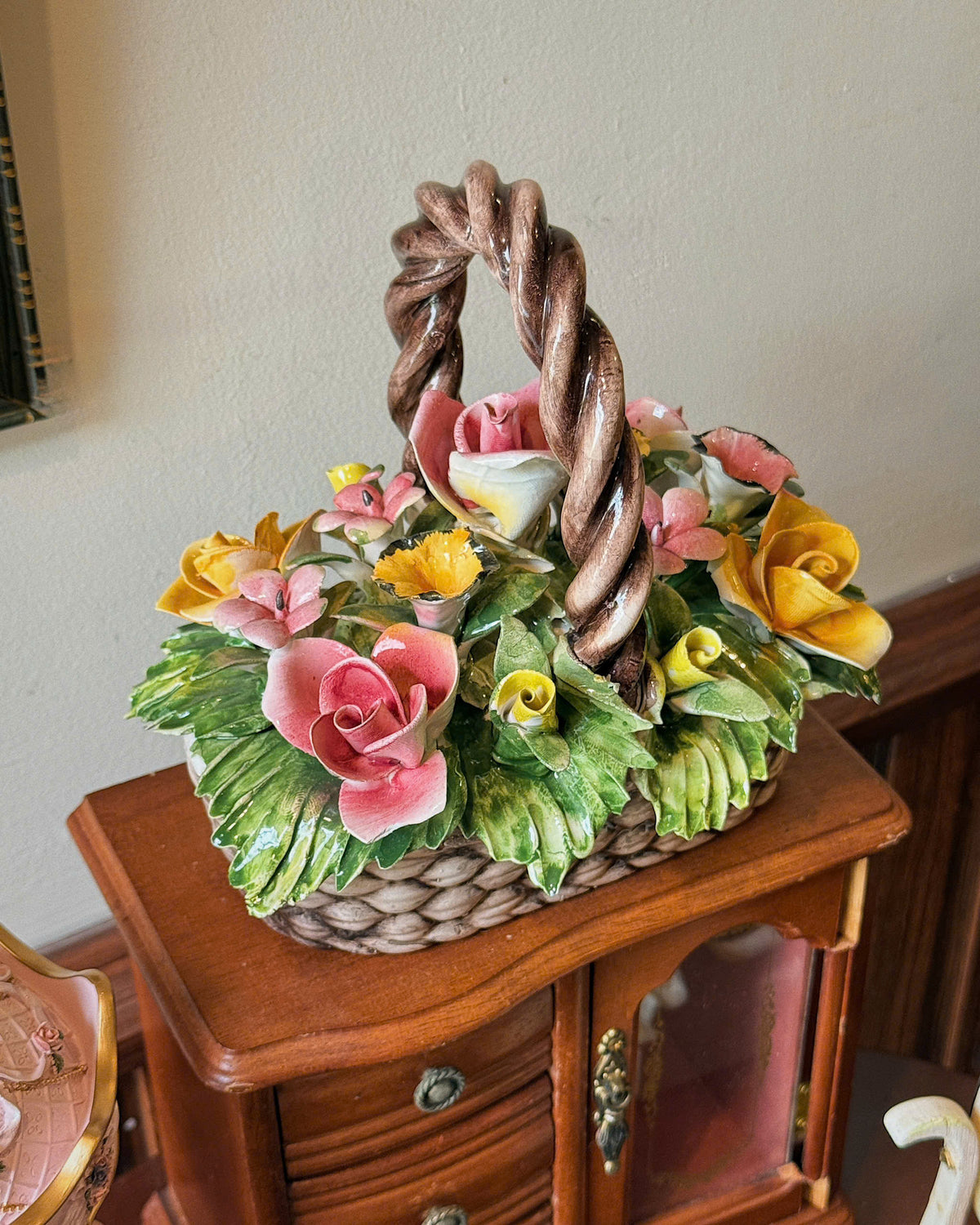 Vintage Bloom Basket