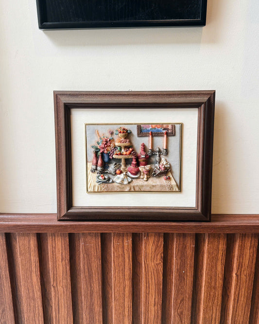 Vintage 3D Dining Table Wall Art