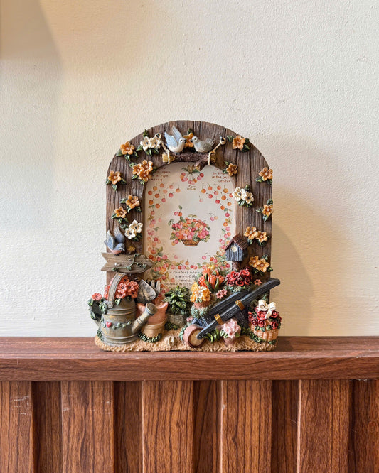 Vintage Frame Of A Flower Garden