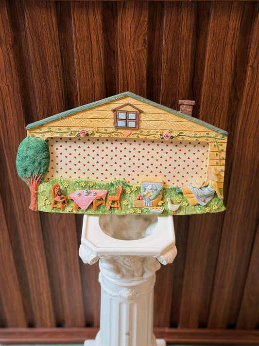 Vintage Cottage House Shaped Frame