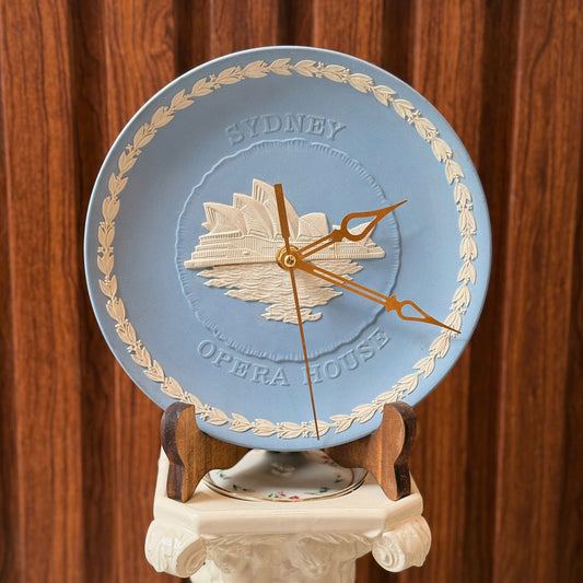 Wedgwood Blue Jasperware Sydney Opera House Reworked Clock