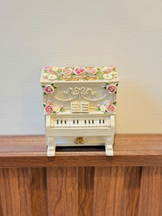 Vintage Piano Shaped Music Box