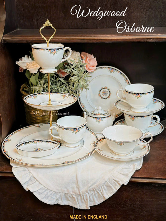 Set tiệc trà họa tiết viền hoa - WEDGWOOD OSBORNE ✨