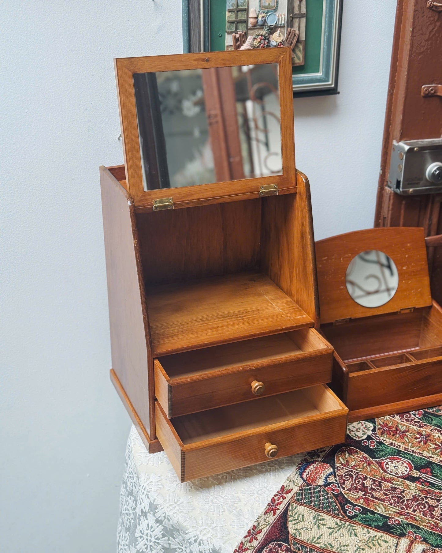 Vintage Lucy’s Basket Wooden Cabinet