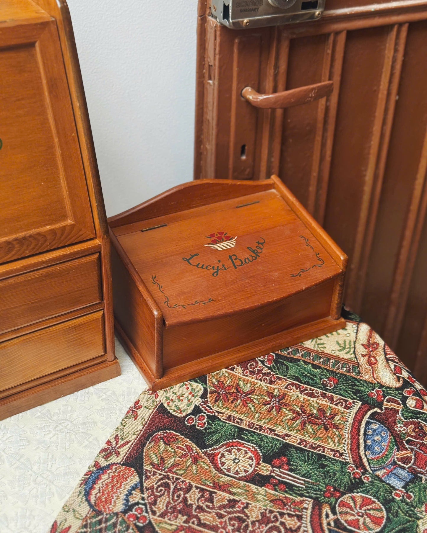 Vintage Lucy’s Basket Wooden Box