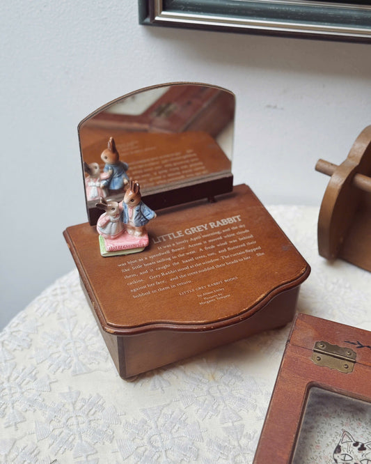 Little Grey Rabbit Wooden Jewelry Box
