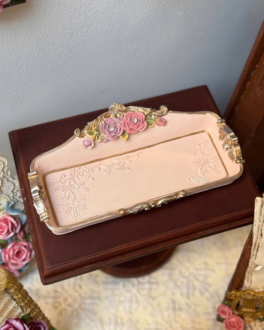 Rose Pattern Jewelry Tray