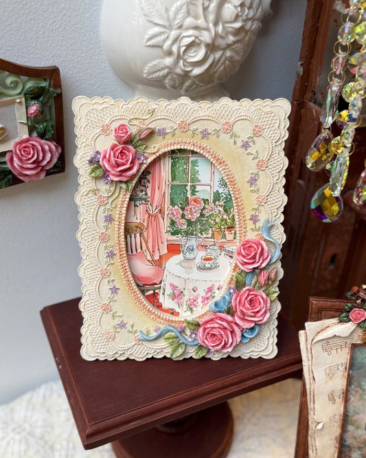 Vintage Style Frame with Floral Pattern