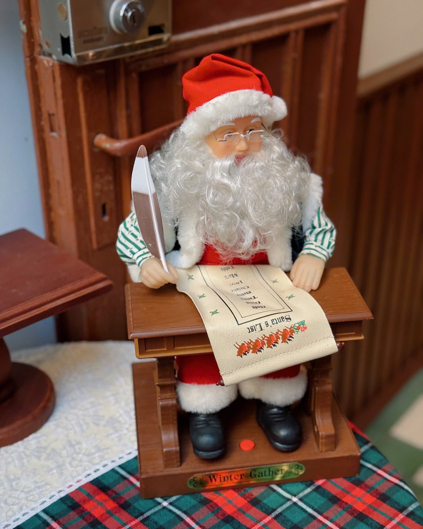Vintage Santa’s List Music Box