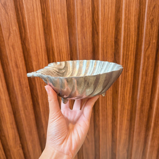 Vintage Silver Plated Seashell Bowl