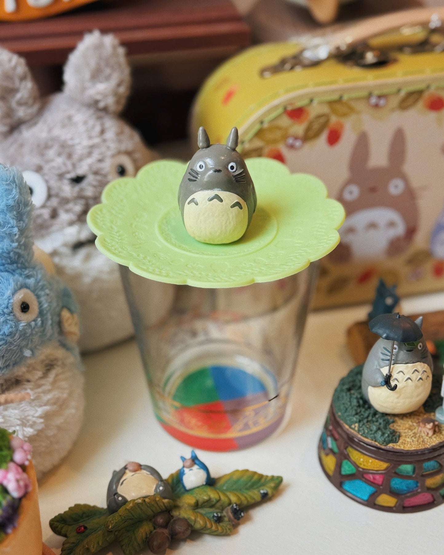 Howl's Moving Castle Drinking Glass & My Neighbor Totoro Silicone Lid