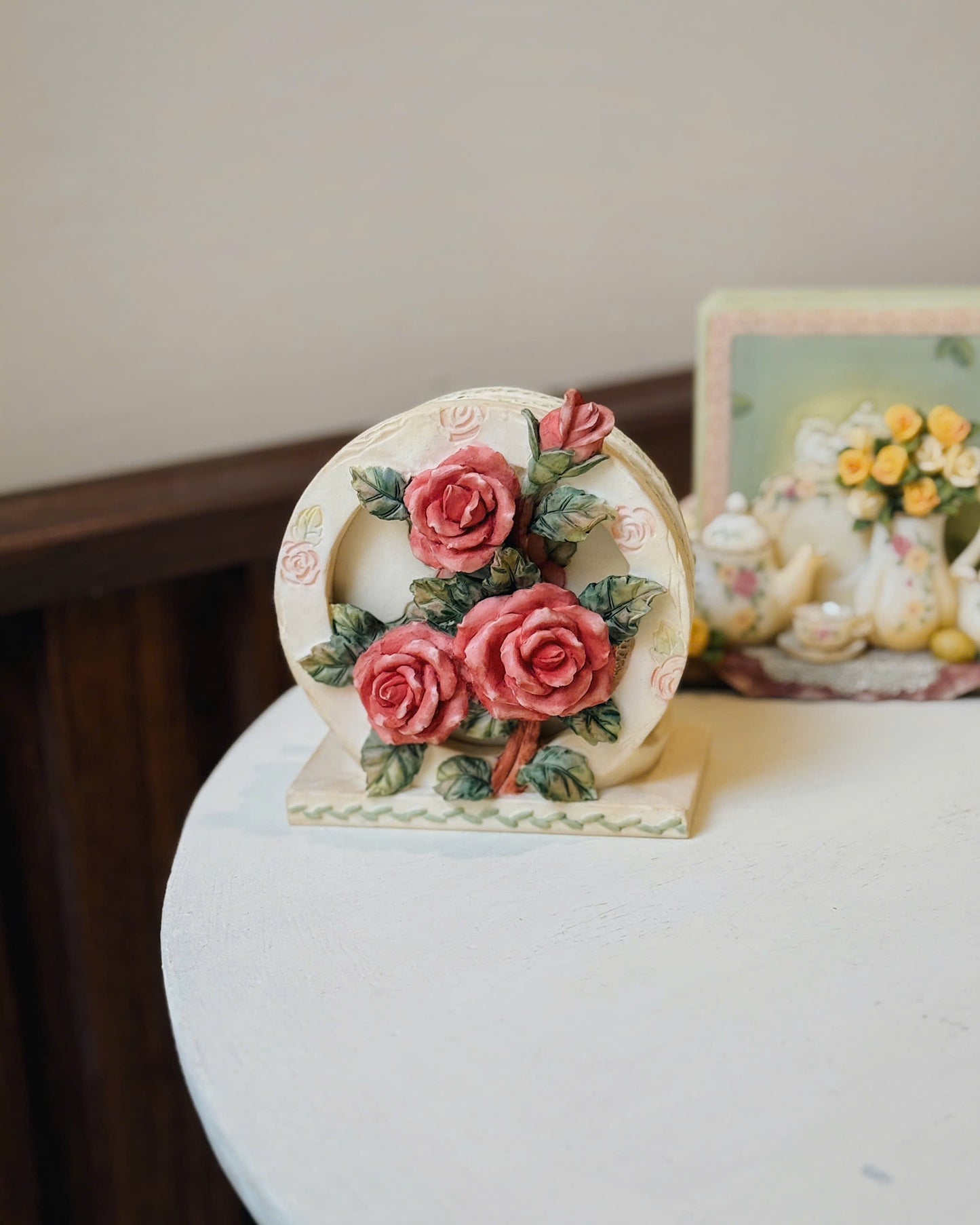 Rose Pattern Coaster Set